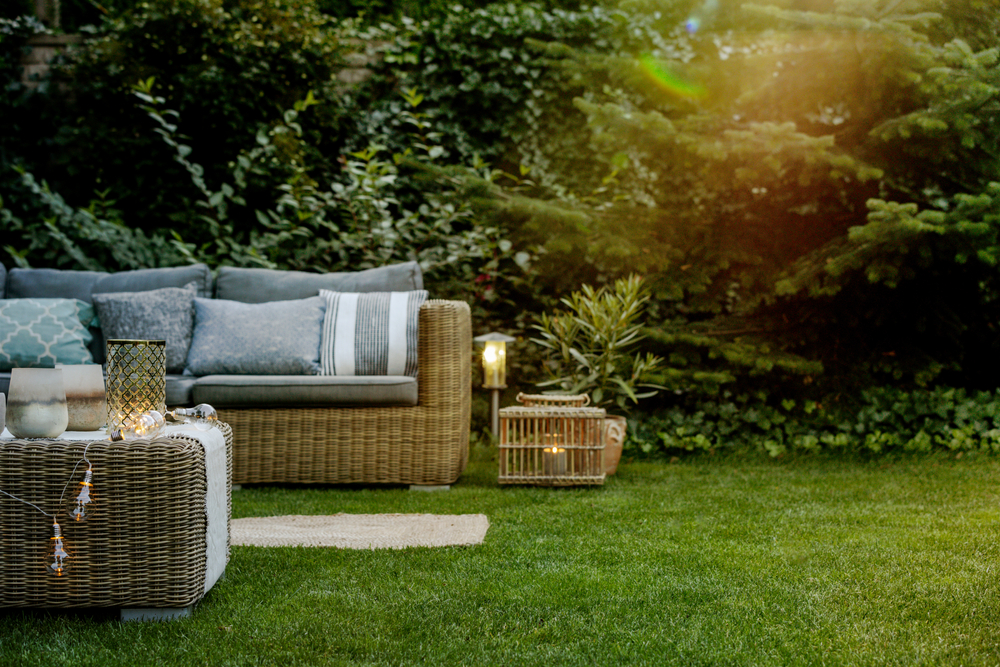 Early,Summer,Evening,In,The,Garden,Of,Single,Family,Home