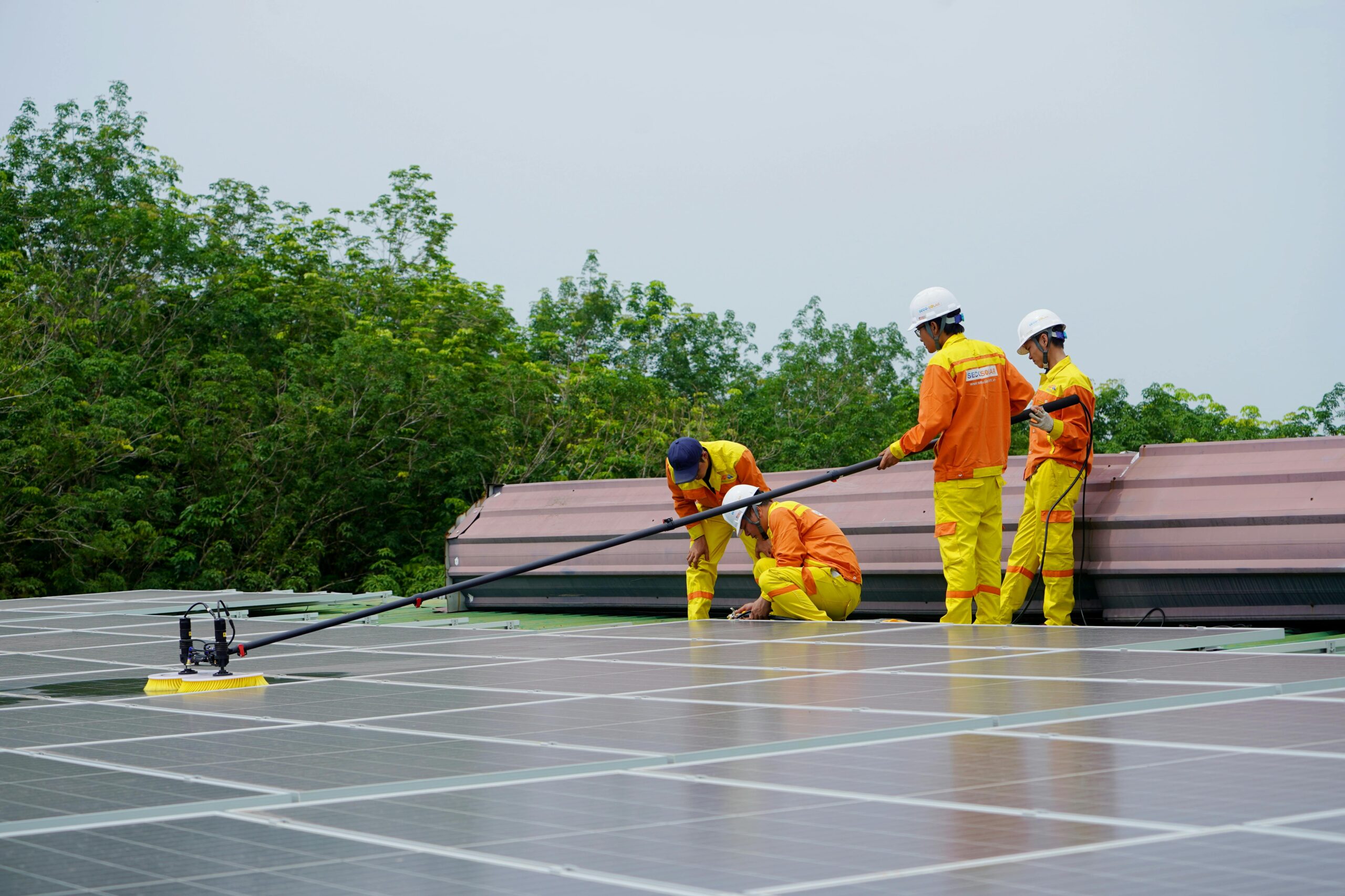 zonnepanelen wassen